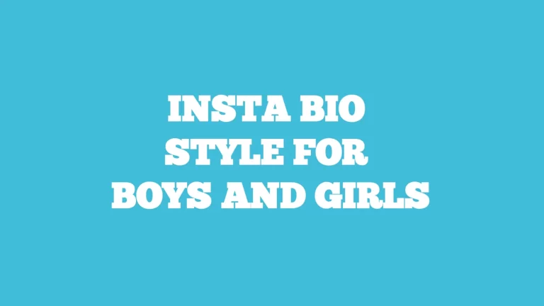 Best insta bio style for boys and girls 2022 . Instagram bio style