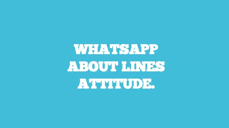 WhatsApp About lines attitude.
