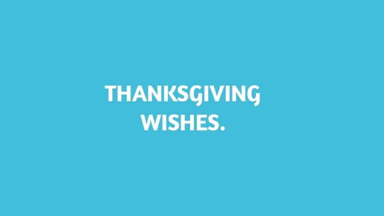 Thanksgiving wishes.