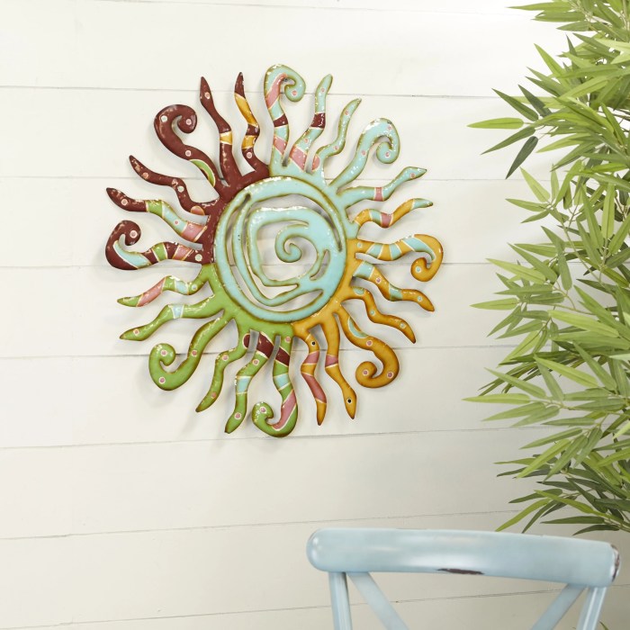 Sun outdoor wall decor