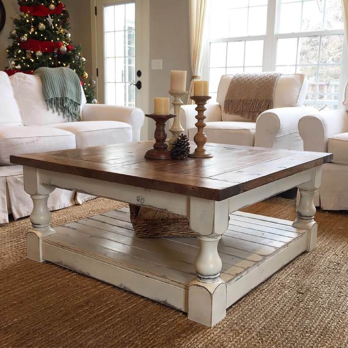 Coffee table decor for living room