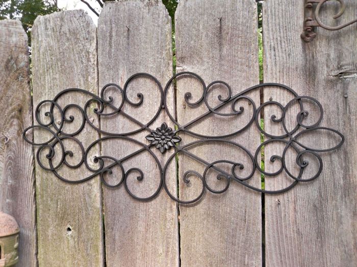 Wrought iron wall decor for large area