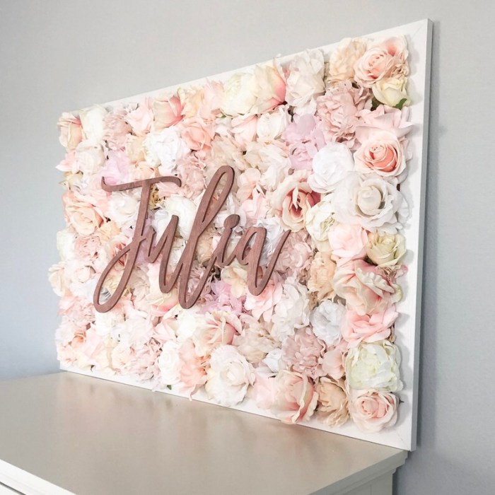 Rose gold wall decor