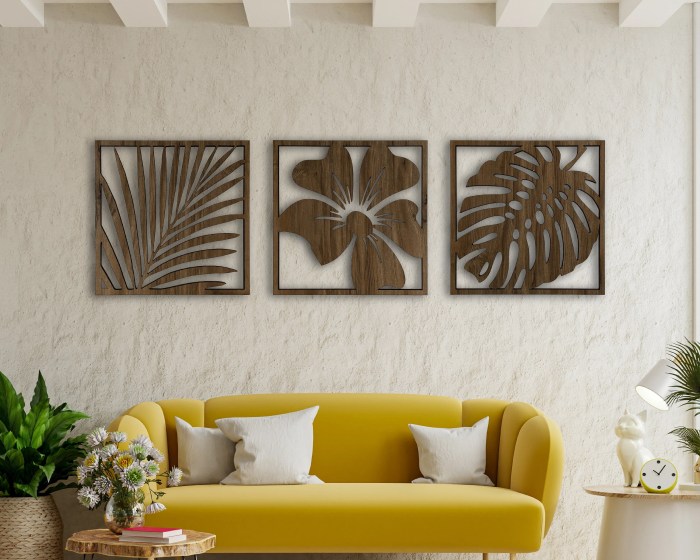 Flower art wall decor